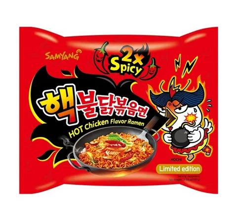 Samyang Buldak Ramen - 2x Spicy Extreme Hot Chicken Flavour Instant Noodles (140 gr)