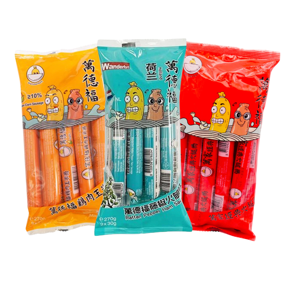 Wanderfort Sausage Snack Bundle – 3 Flavors Multi Pack