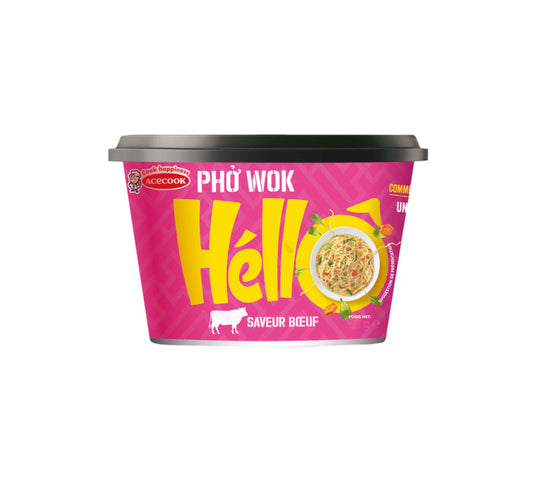 Acecook Hello Pho Wok Stir-Fried Noodles Beef Flavour (76 gr)