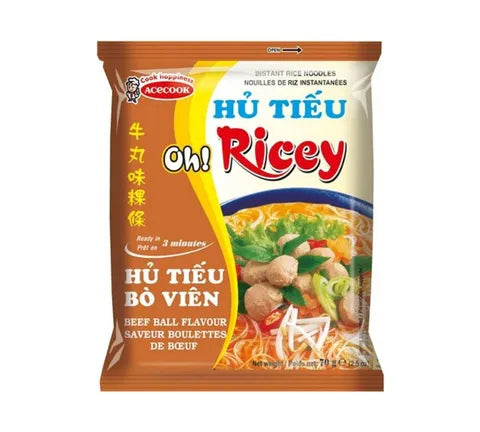 ACECOOK Oh Ricey Hu Tieu Rindfleischkugelgeschmack (70 g)