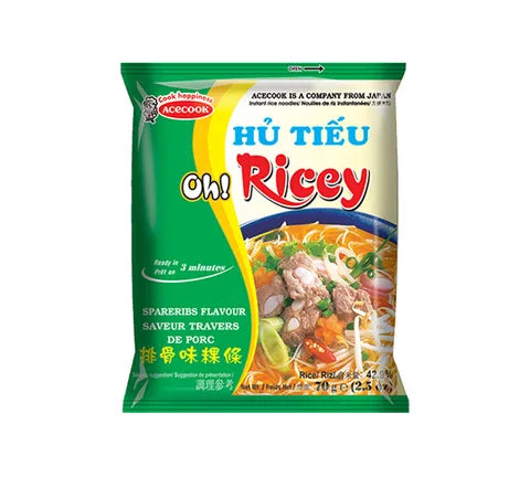 Acecook Oh Ricey Hu tieu spareribs 맛 (70 gr)