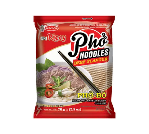 ACECOOK Oh Ricey Pho Noodles Rindfleischgeschmack (70 g)
