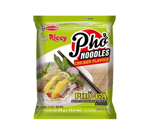Acecook Oh Ricey Pho Noodles Chicken Flavour (70 gr)
