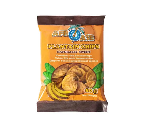 Afroase bananchips naturligt søde (80 gr)
