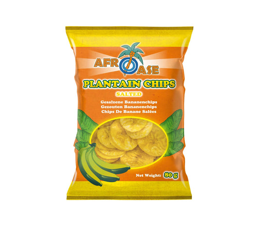 Afroase Banana Chips Salted (80 gr)
