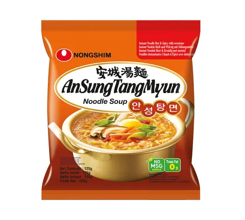 Nongshim Ansung  Mild Spicy Soybean Paste Flavour Instant Noodle Soup (125 gr)