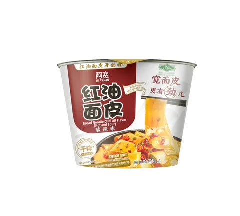 Baijia A -Kuan Sichuan Broad Noodle Bowl - Varm og sur smag (115 gr)