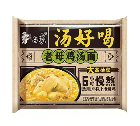 Baixiang 닭고기 수프 향이 인스턴트 국수 (90 gr)