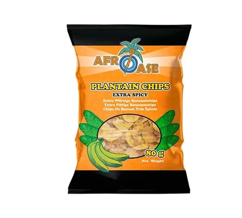 Afroase Banana Chips Extra Spicy (80 gr)