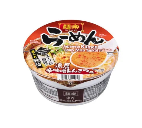 Menraku Bowl Japanese Ramen - Spicy Miso Tonkotsu (80 gr)