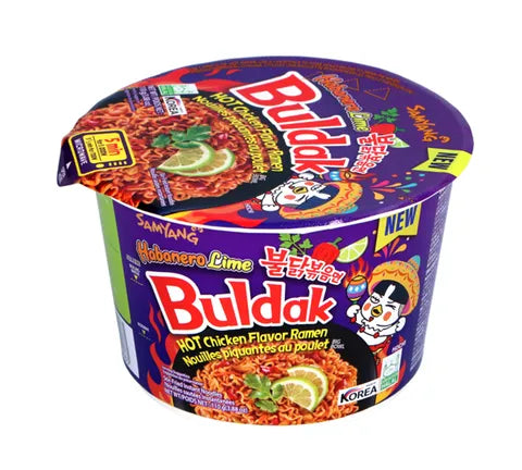 Samyang Buldak - Habanero Lime Flavour - Instant Noodle Bowl