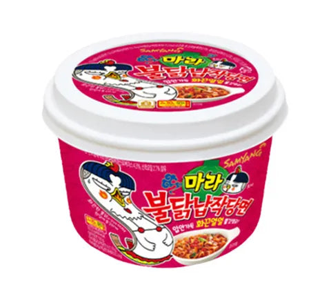 Samyang Buldak - Hot & Spicy Mala Flavour - Flat Rice Noodle Bowl (Korean Version) (155.6 gr)