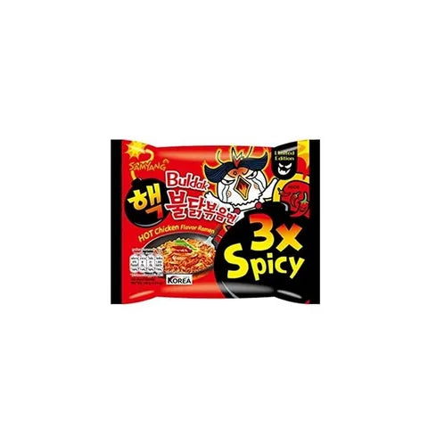 Samyang Buldak Ramen - 3x Extreme Spicy Hot Chicken Flavour Instant Noodles (140 gr)