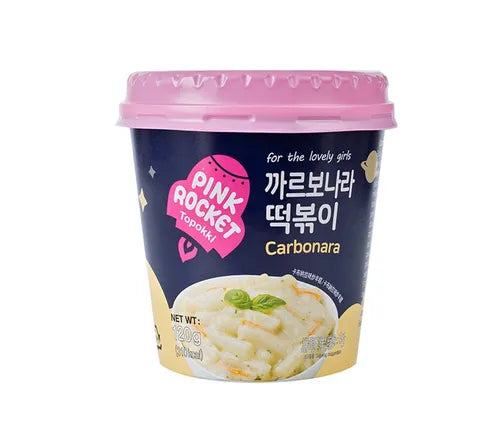 Pink Rocket Carbonara Topokki Cup (Rice Cake) (120 gr)