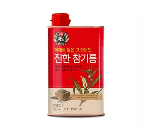 CJ Beksul Pure Premium Sesame Huile Can (500 ml)
