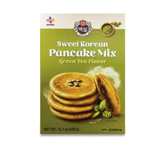 CJ Sweet Korean Pancake (Hotteok) Mix Green Tea Flavour  (400 gr)