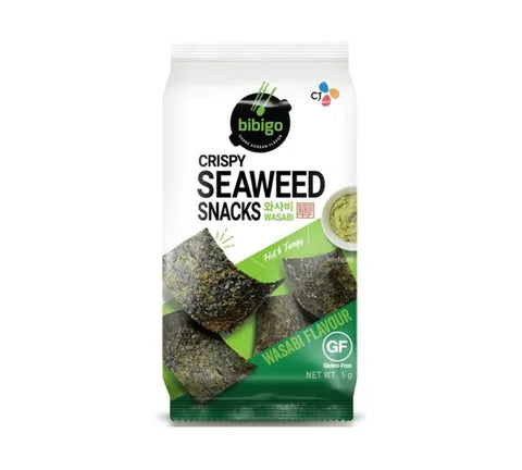 CJ Bibigo Crispy Seaweed Snack Wasabi Flavour (5 gr)