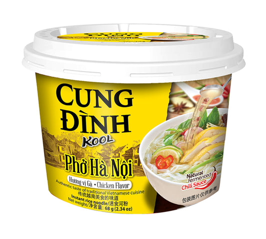 Cung Dinh Kool Instant Rice Noodle Chicken Flavor Pho Ha Noi THT 2024-02-28 (68 gr)
