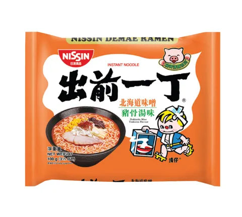 Nissin Demae Ramen Instant Noodles Hokkaido Miso Tonkotsu Flavour (100 gr)