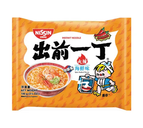 Nissin Demae Ramen Spicy Seafood Flavour  (100 gr)