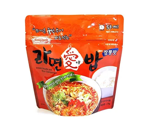Easybab Instant Noodle and Rice with Jjamppong - BBD/THT - 03-2024 (110 gr)