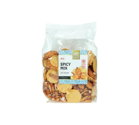 Golden Turtle -merk Gebakken rijst en maïscrackers Mix - Spicy Flavour (175 GR)