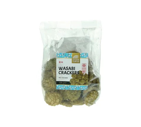 Golden Turtle Brand Fried Rice Crackers - Wasabi Flavor (125 gr)