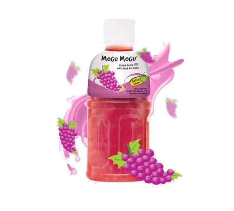 Mogu Mogu Grape Flavored Drink With Nata de Coco (320 ml)