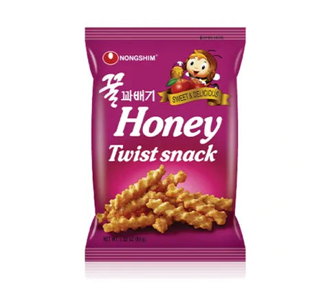 Nongshim Honey & Apple  Flavoured Twist snack (75 gr)