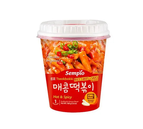 Sempio Instant Tteokbokki - Hot & Spicy (Cup)  (160 gr)