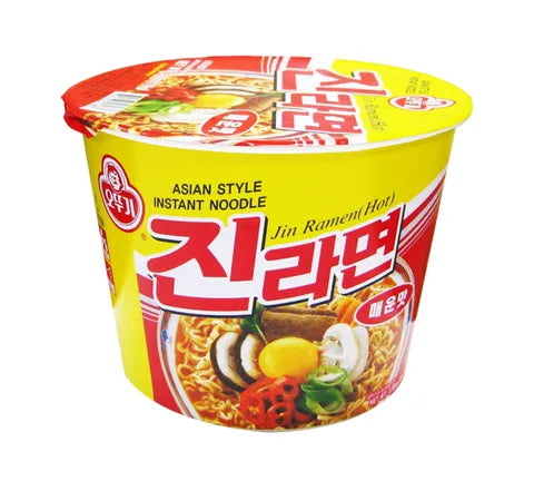 Ottogi Jin Ramen Spicy Instant Noodle Big Bowl (110 gr)