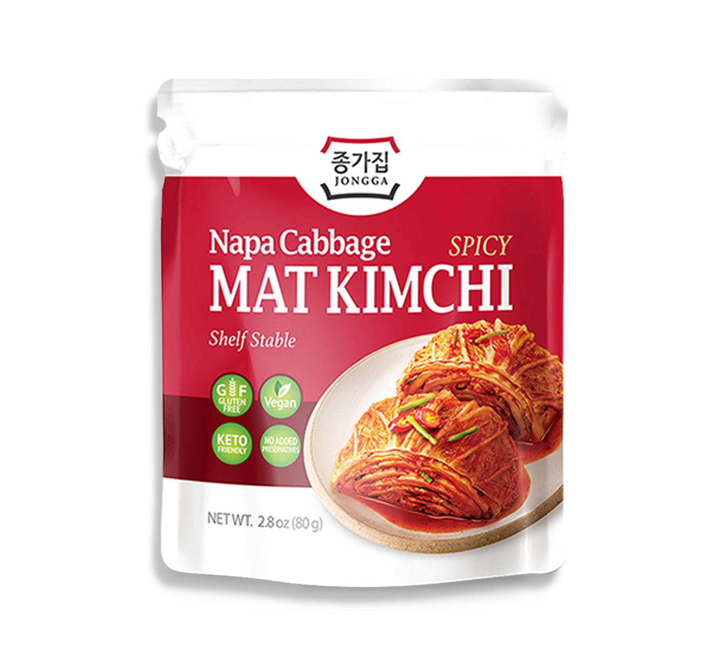 Jongga Napa Cabbage Kimchi Spicy (80 gr)