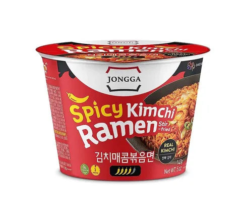 Jongga Spicy Kimchi Ramen met echte Kimchi Bowl (143 GR)