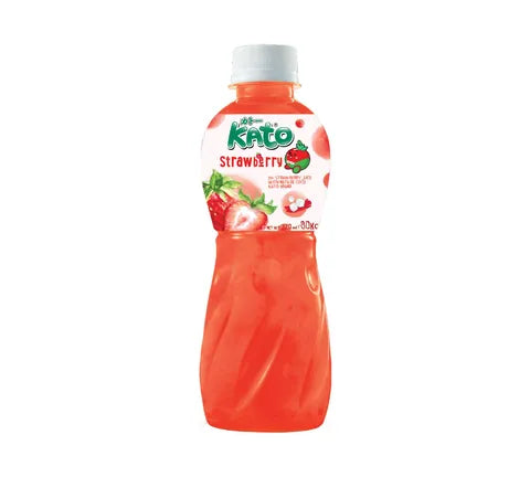 Kato Strawberry Sap met Nata de Coco (320 ml)