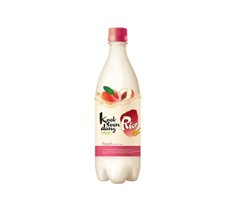 Kook Soon Dang Korean Makgeolli Rice Wine - Peach Flavour 3% (750 ml)