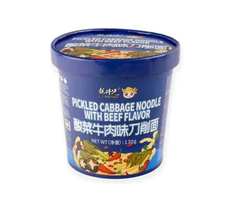 L.J. Brother Noodle Bowl - Eingelegter Kohl -Rindfleisch -Geschmack (130 g)