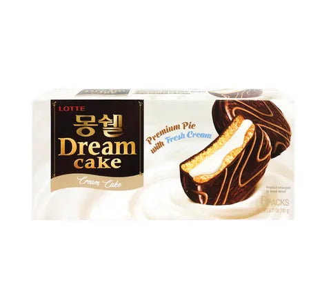 Lotte Moncher Dream Cake - Cream Flavor (6 pakker)BBD/THT 14-03-2024 (192 gr)