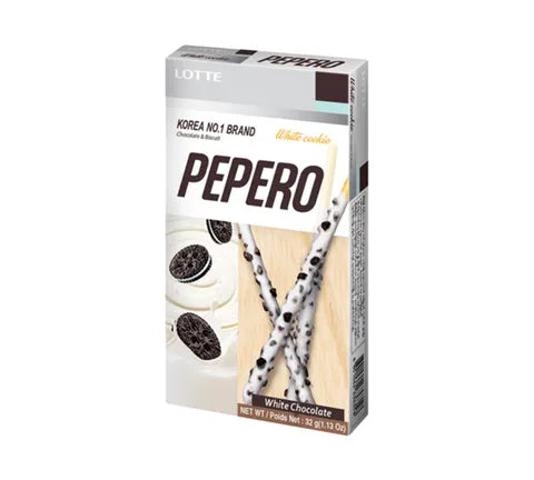 Lotte Pepero White Chocolate Cookie Sticks (32 gr)