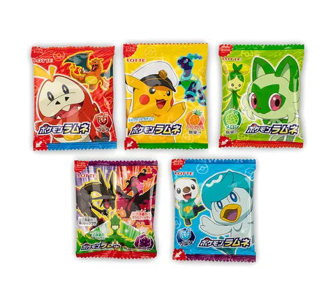 Lotte Pokemon Ramune Candy - 5 Mini Packs (60 g)