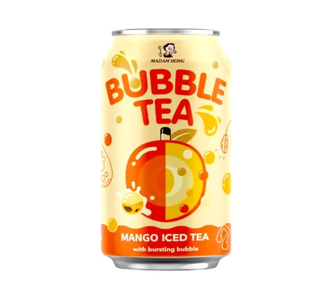 Madame Hong Bubble Tea Mango Iced Tea avec des bulles d'éclatement (320 GR)