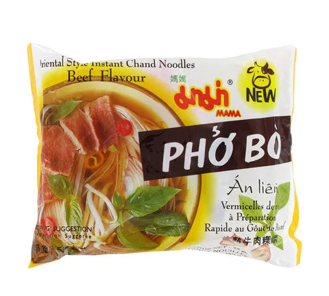 Mama Instant Rice Noodles Beef Flavour Pho Bo (55 gr)