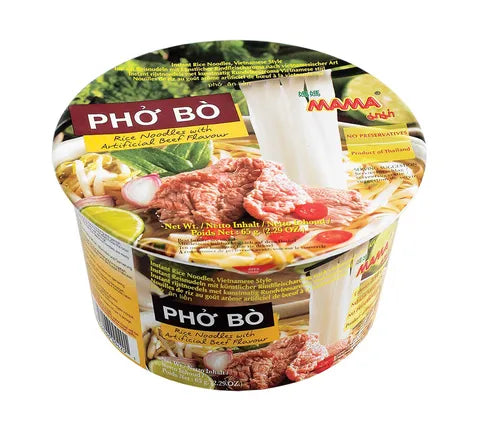 Mama Pho Bo Instant Bol de nouilles à riz (65 gr)