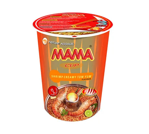 Mama Shrimp cremige Tom Yum Flavor Tasse - Multi -Pack (8 x 70 g)