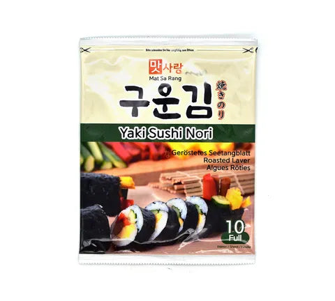 Mat Sa Rang Yaki Sushi Nori 10 Volledig blad (23 gr)