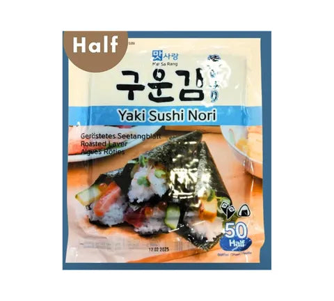 Mat Sa Rang Yaki Sushi Nori 50 Half Sheet (58 gr)