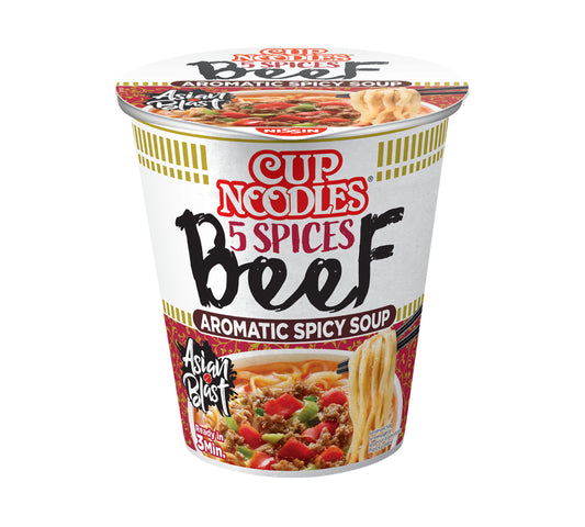Nissin Cup Noodles 5 Spices Beef Aromatic Spicy Soup (70 gr)
