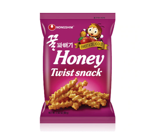 Nongshim Honey & Apple  Flavoured Twist snack (75 gr)