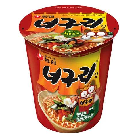 Nongshim Neoguri Spicy Seafood Cup (Koreanische Version) - Multi -Pack (6 x 62 gr)