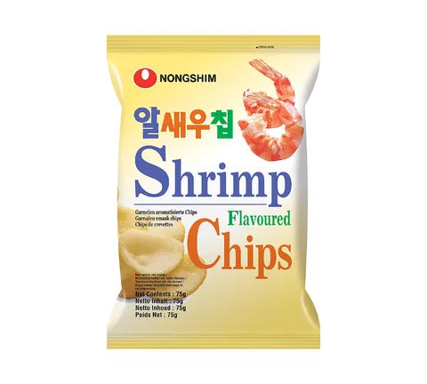 Chips aromatisés aux crevettes Nongshim (75 gr)