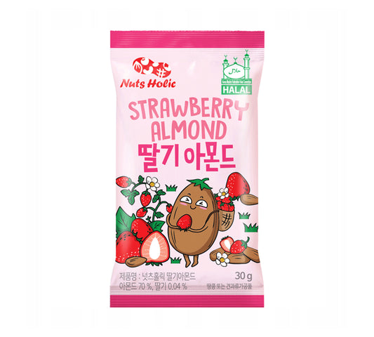 Nuts Holic Strawberry Almonds - Multi Pack (8 x 30 gr)